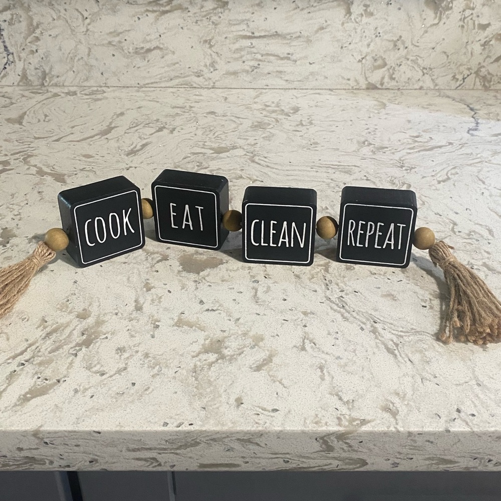 Black and White Kitchen Decor Blocks